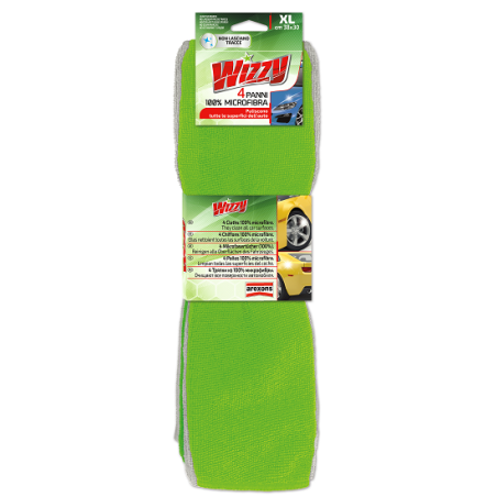 WIZZY 4 100% MICROFIBRE CLOTHS